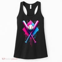 Home Plate Drip Ice Cream Softball Baseball Women's Tank Top thumb 0