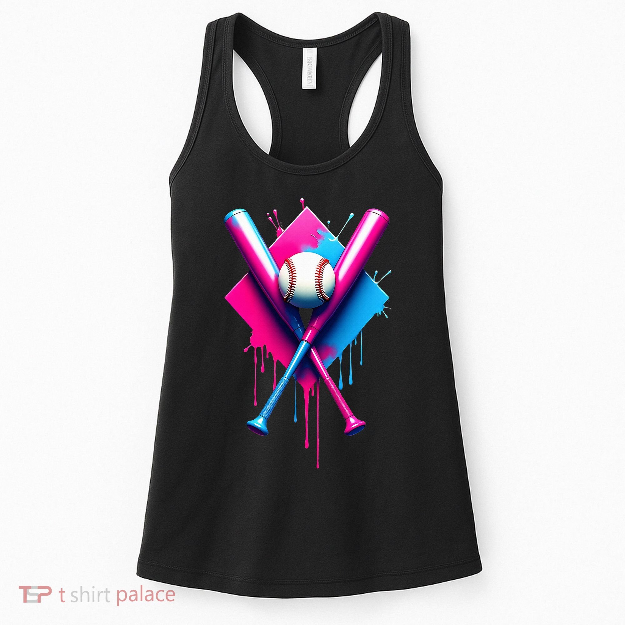 Home Plate Drip Ice Cream Softball Baseball Women's Tank Top