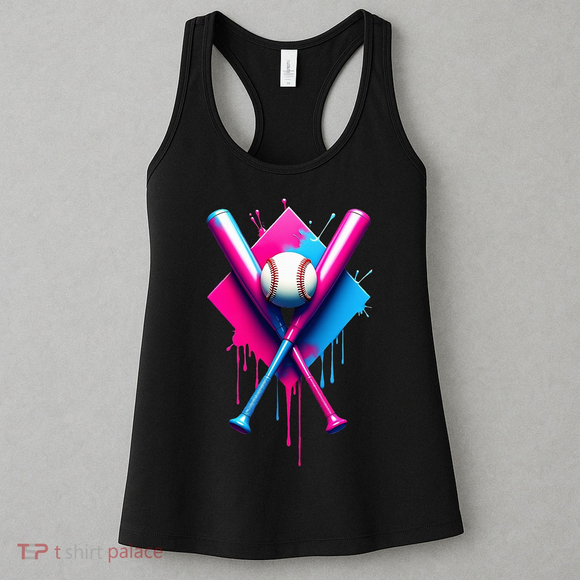 Home Plate Drip Ice Cream Softball Baseball Women's Tank Top