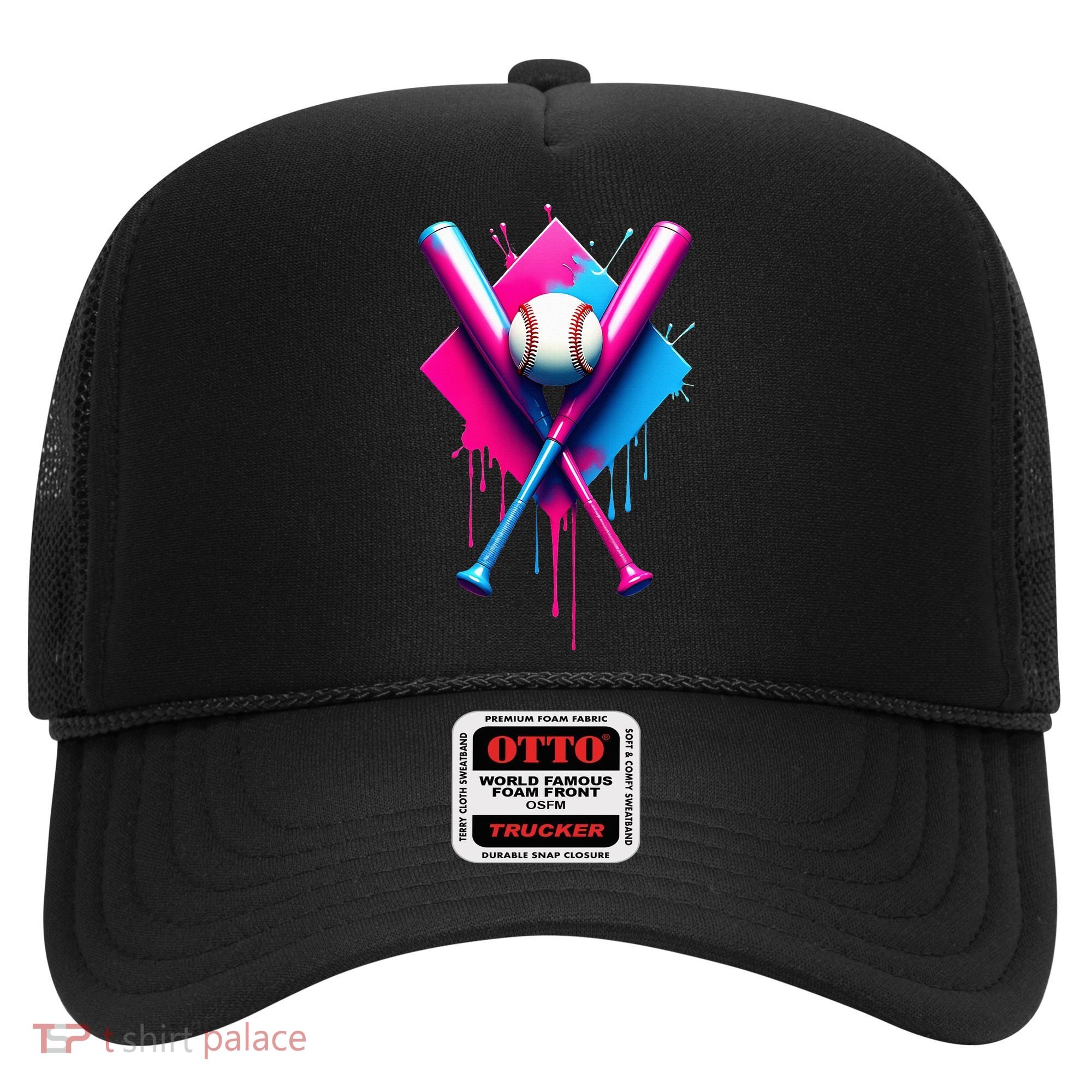 Home Plate Drip Ice Cream Softball Baseball Hat