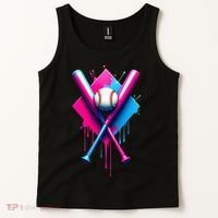 Home Plate Drip Ice Cream Softball Baseball Tank Top thumb 2