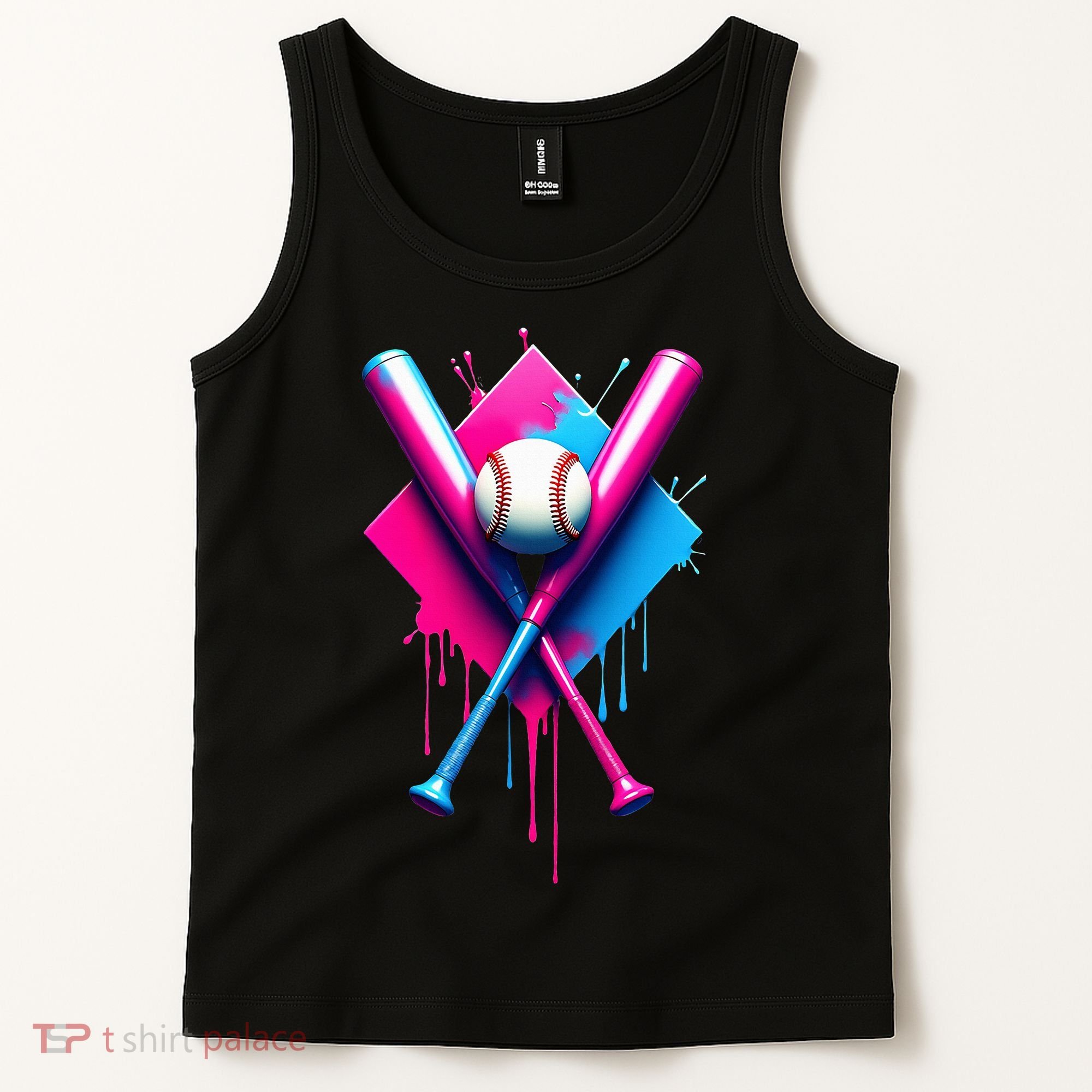 Home Plate Drip Ice Cream Softball Baseball Tank Top