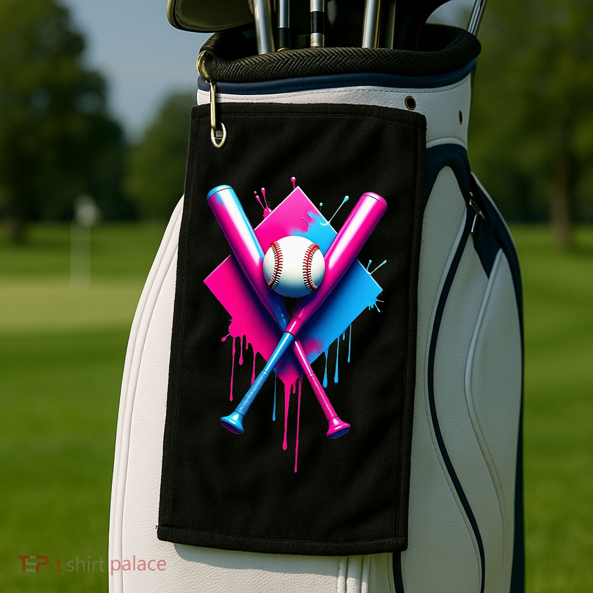 Home Plate Drip Ice Cream Softball Baseball Golf Towel