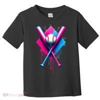 Home Plate Drip Ice Cream Softball Baseball Toddler T-Shirt thumb 0