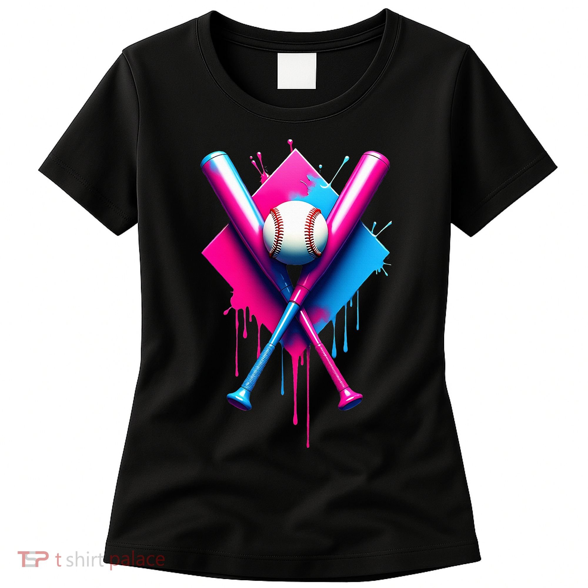 Home Plate Drip Ice Cream Softball Baseball Women's T-Shirt