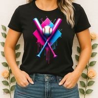 Home Plate Drip Ice Cream Softball Baseball Women's T-Shirt thumb 2