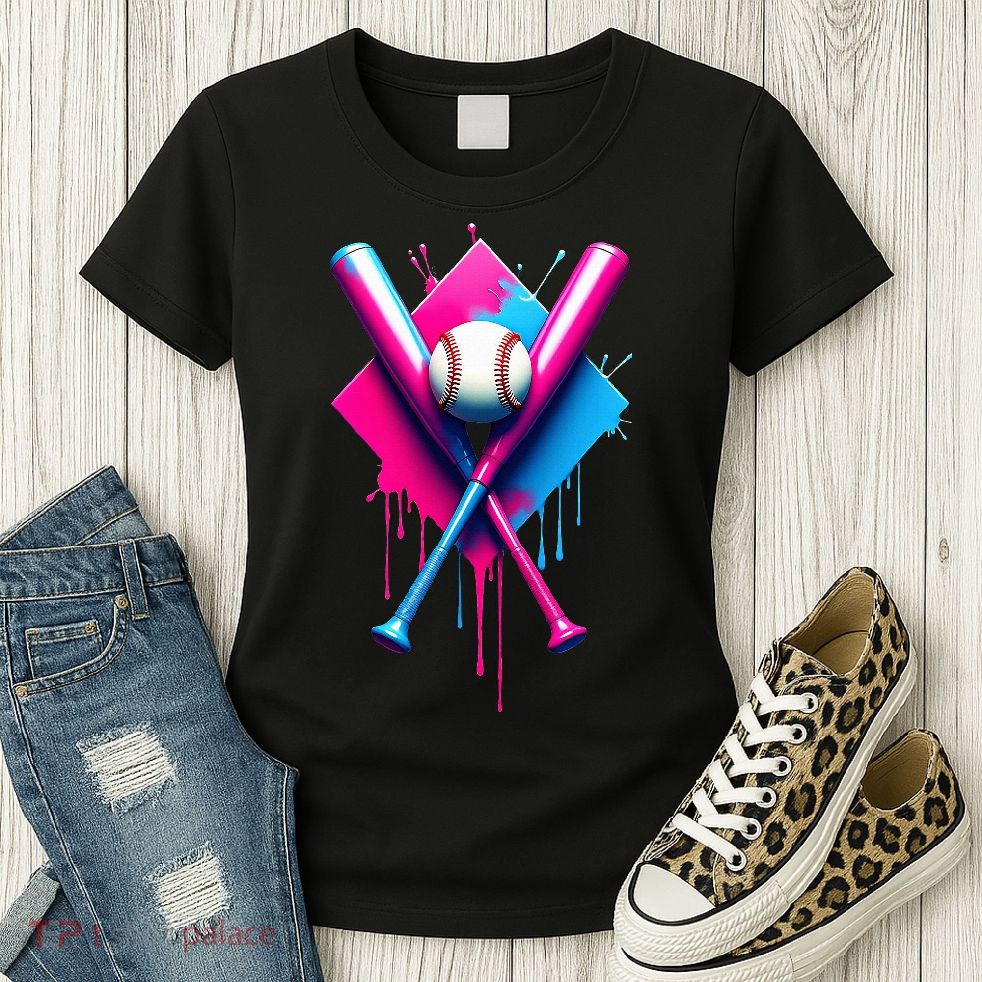Home Plate Drip Ice Cream Softball Baseball Women's T-Shirt