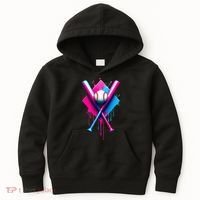 Home Plate Drip Ice Cream Softball Baseball Kids Hoodie thumb 0