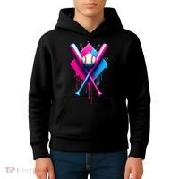 Home Plate Drip Ice Cream Softball Baseball Kids Hoodie thumb 4