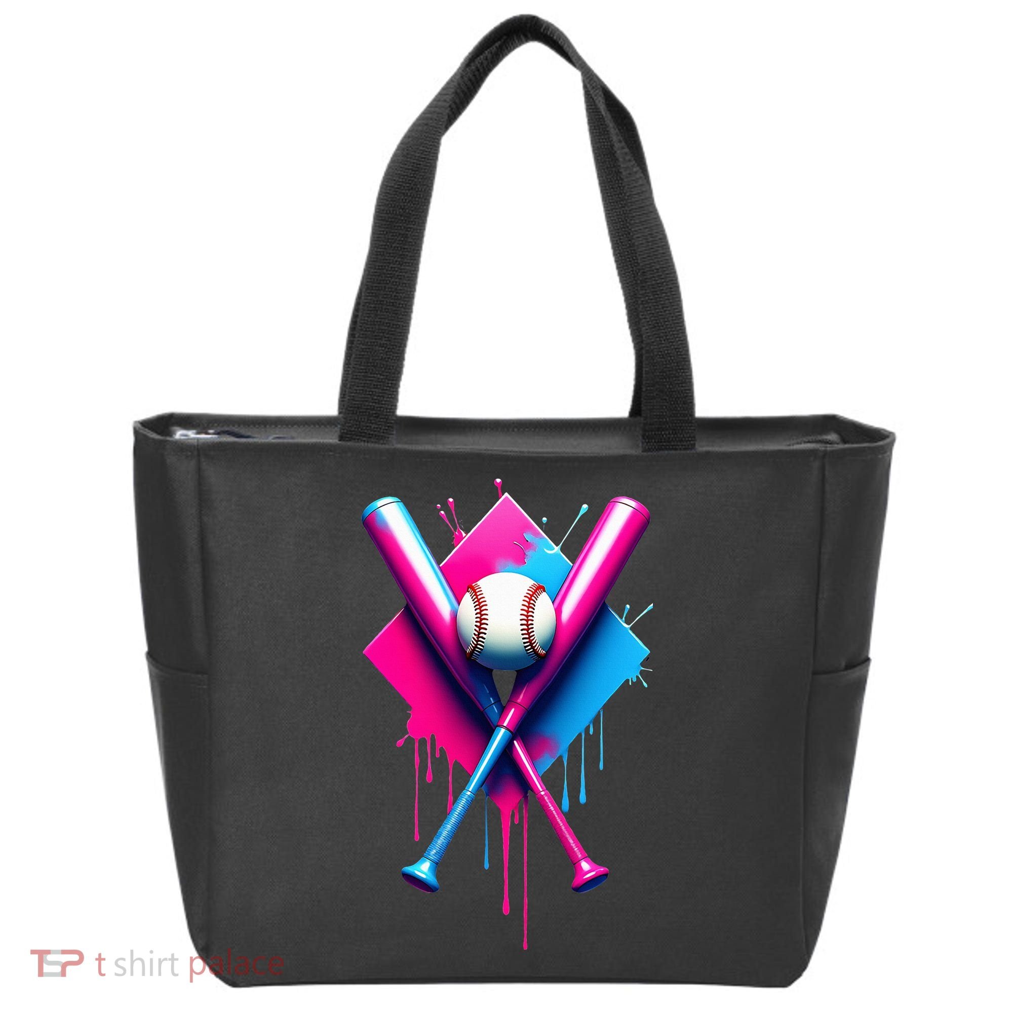 Home Plate Drip Ice Cream Softball Baseball Tote Bag