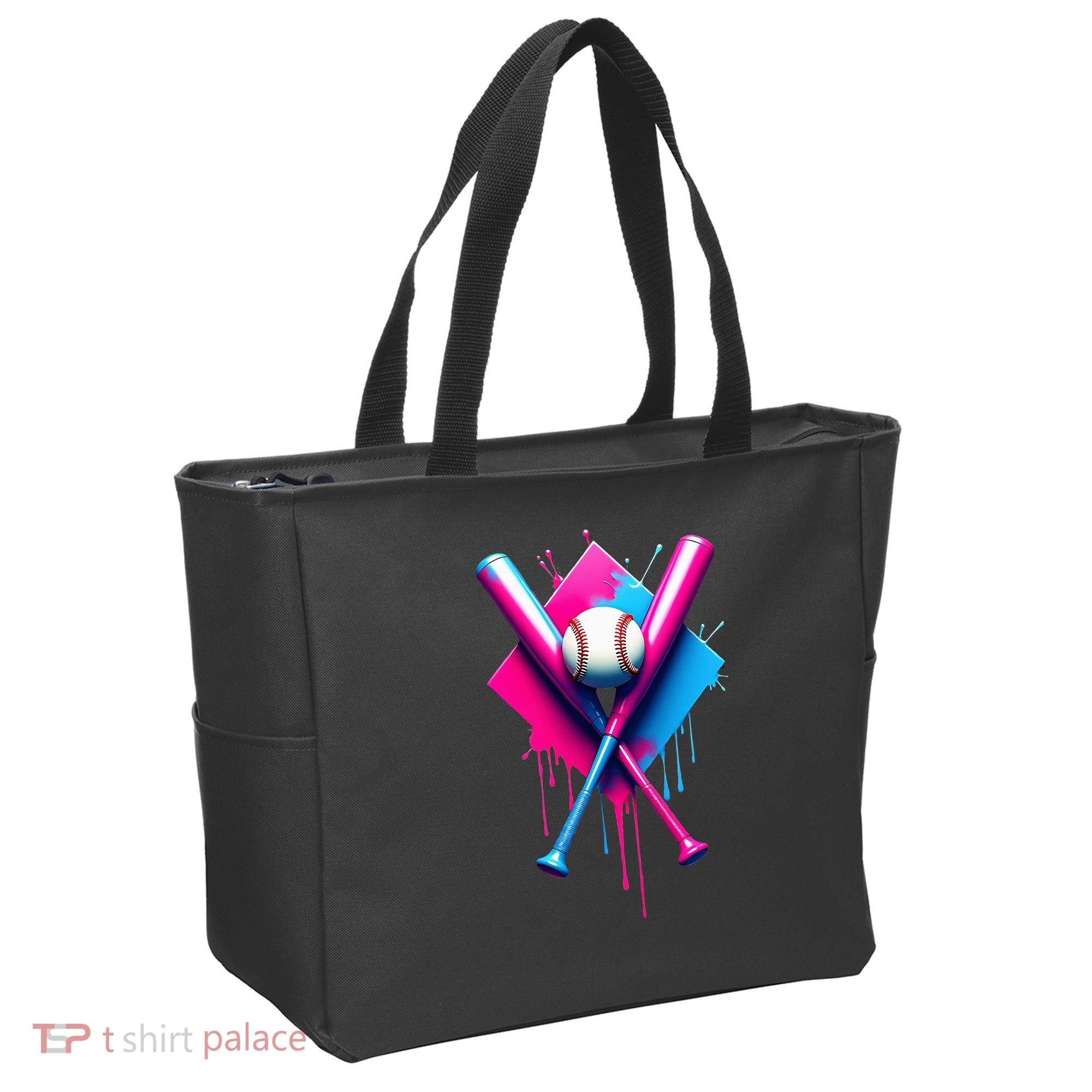 Home Plate Drip Ice Cream Softball Baseball Tote Bag