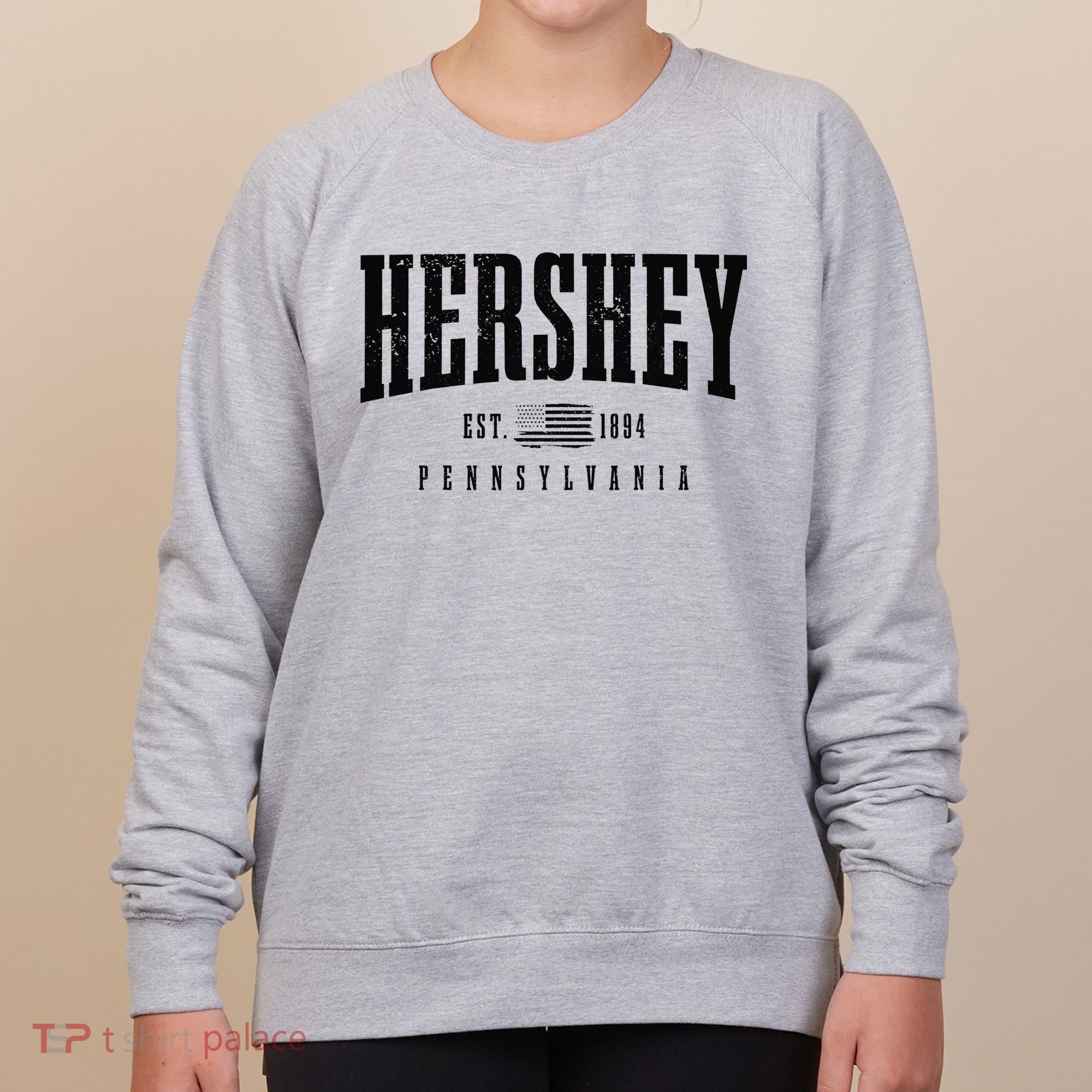 Hershey Pennsylvania Est. 1894 American Flag Patriotic Women's Sweatshirt