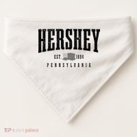 Hershey Pennsylvania Est. 1894 American Flag Patriotic USA-Made Doggie Bandana thumb 0