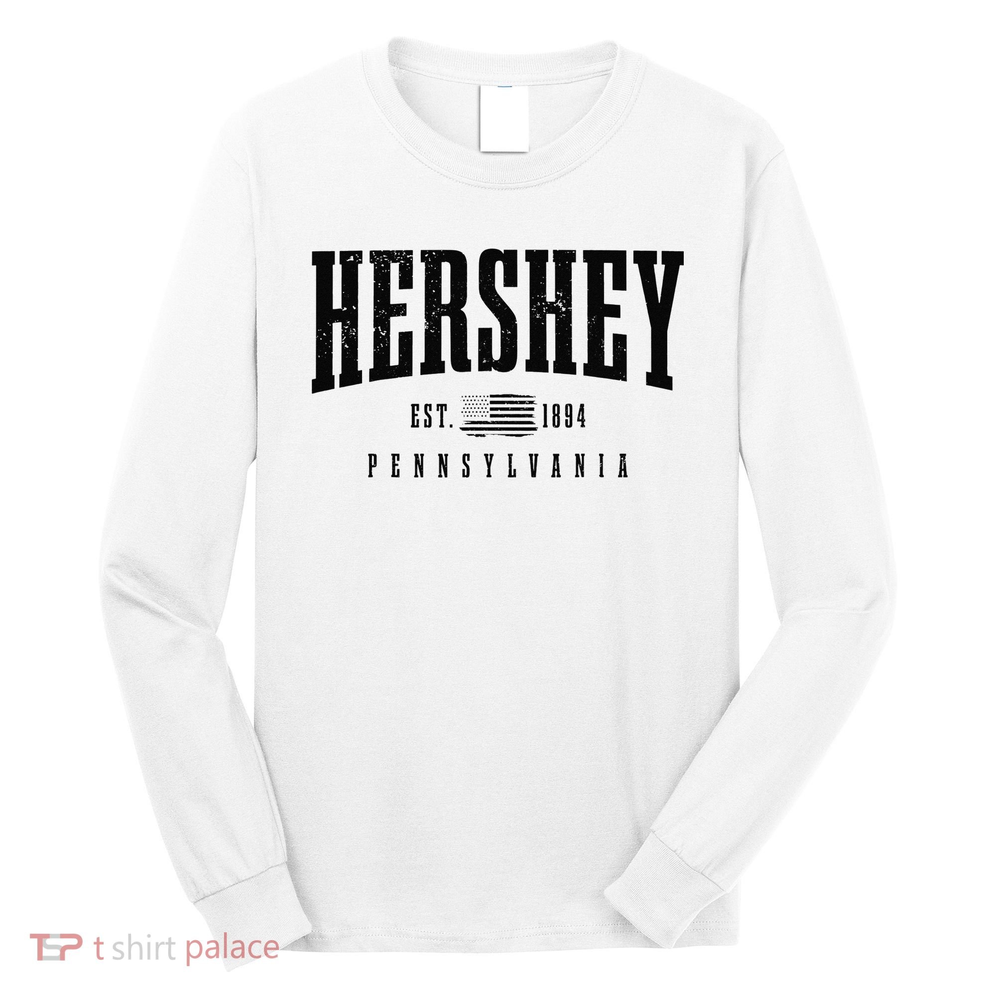 Hershey Pennsylvania Est. 1894 American Flag Patriotic Long Sleeve Shirt