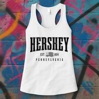 Hershey Pennsylvania Est. 1894 American Flag Patriotic Women's Tank Top thumb 3