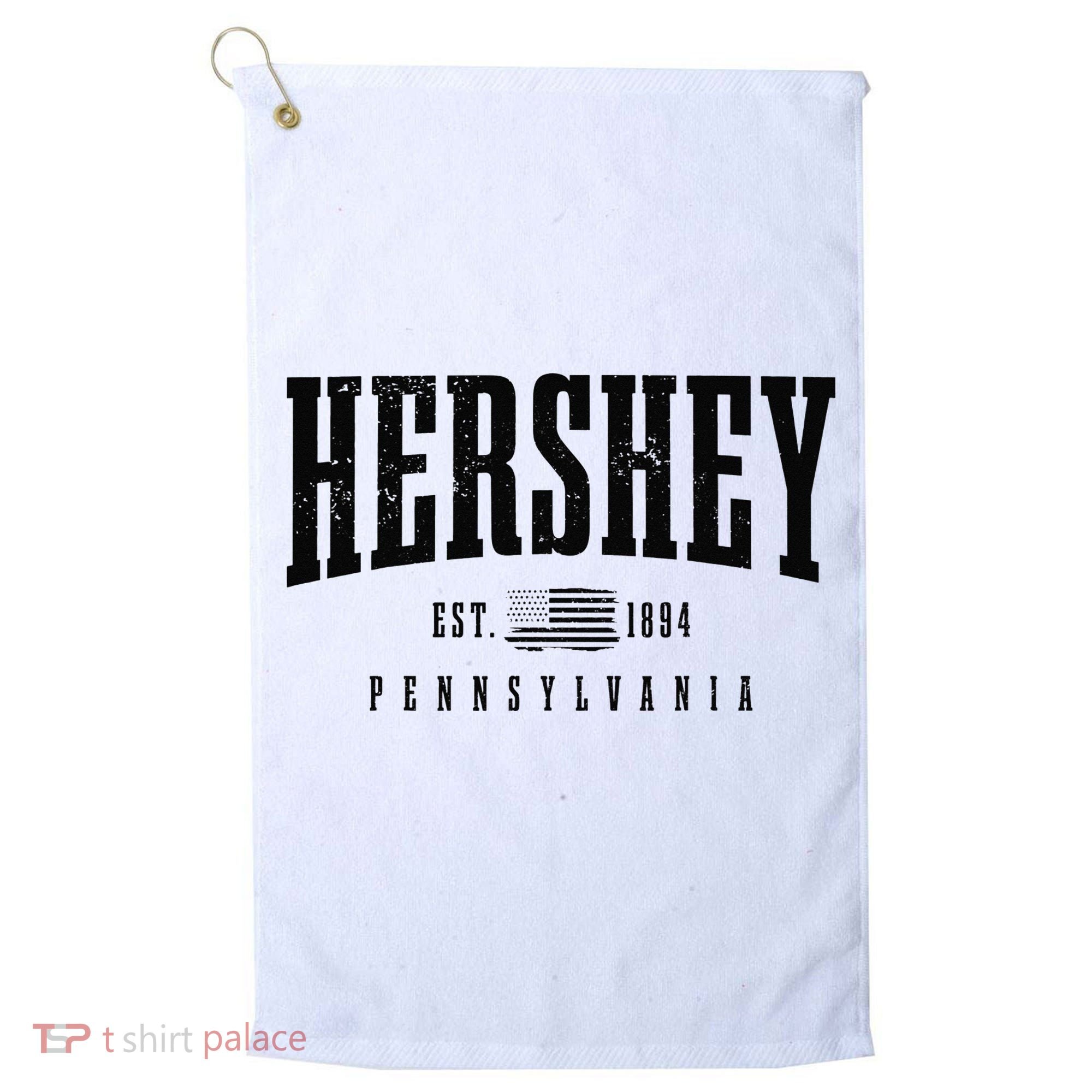 Hershey Pennsylvania Est. 1894 American Flag Patriotic Golf Towel