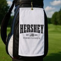 Hershey Pennsylvania Est. 1894 American Flag Patriotic Golf Towel thumb 2