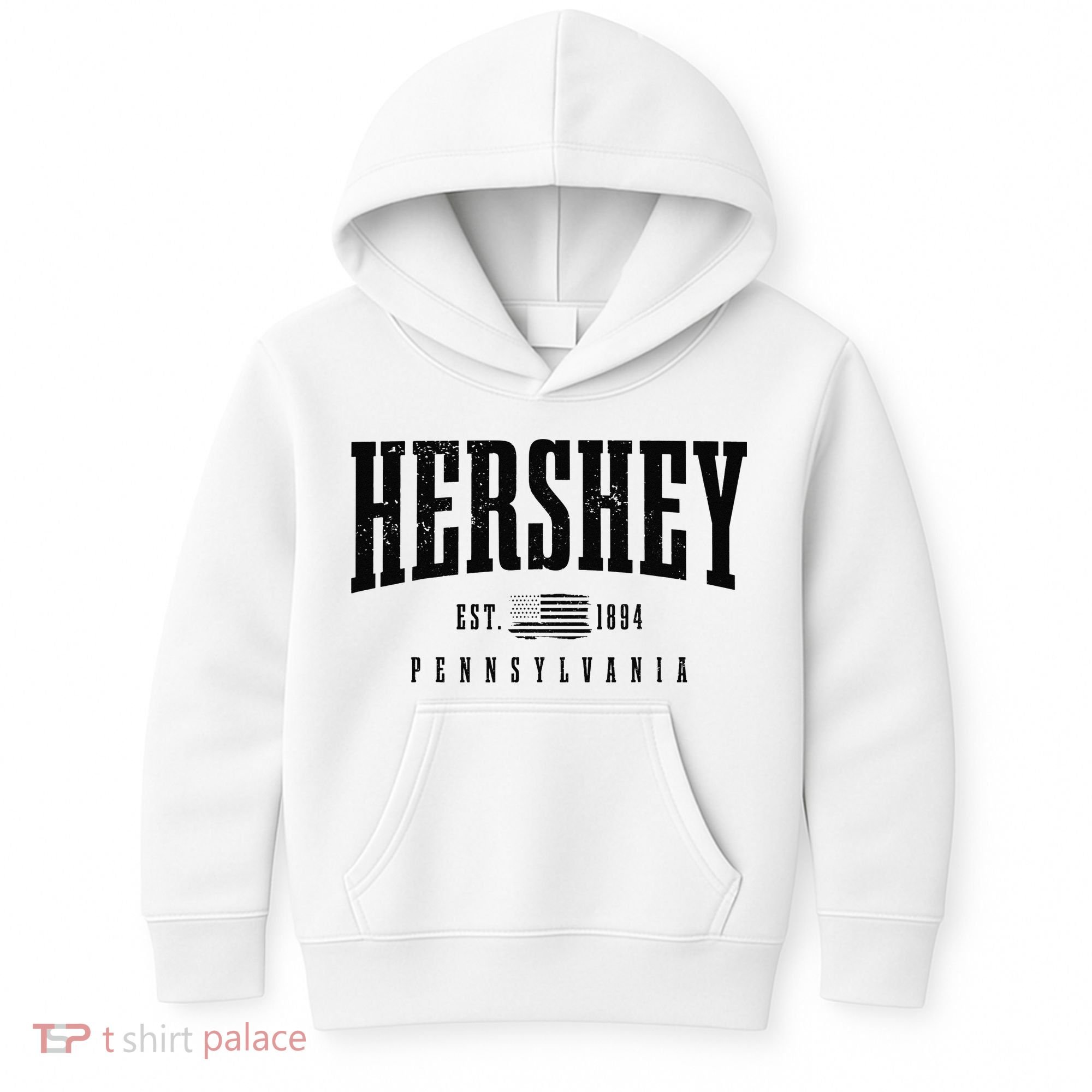 Hershey Pennsylvania Est. 1894 American Flag Patriotic Kids Hoodie
