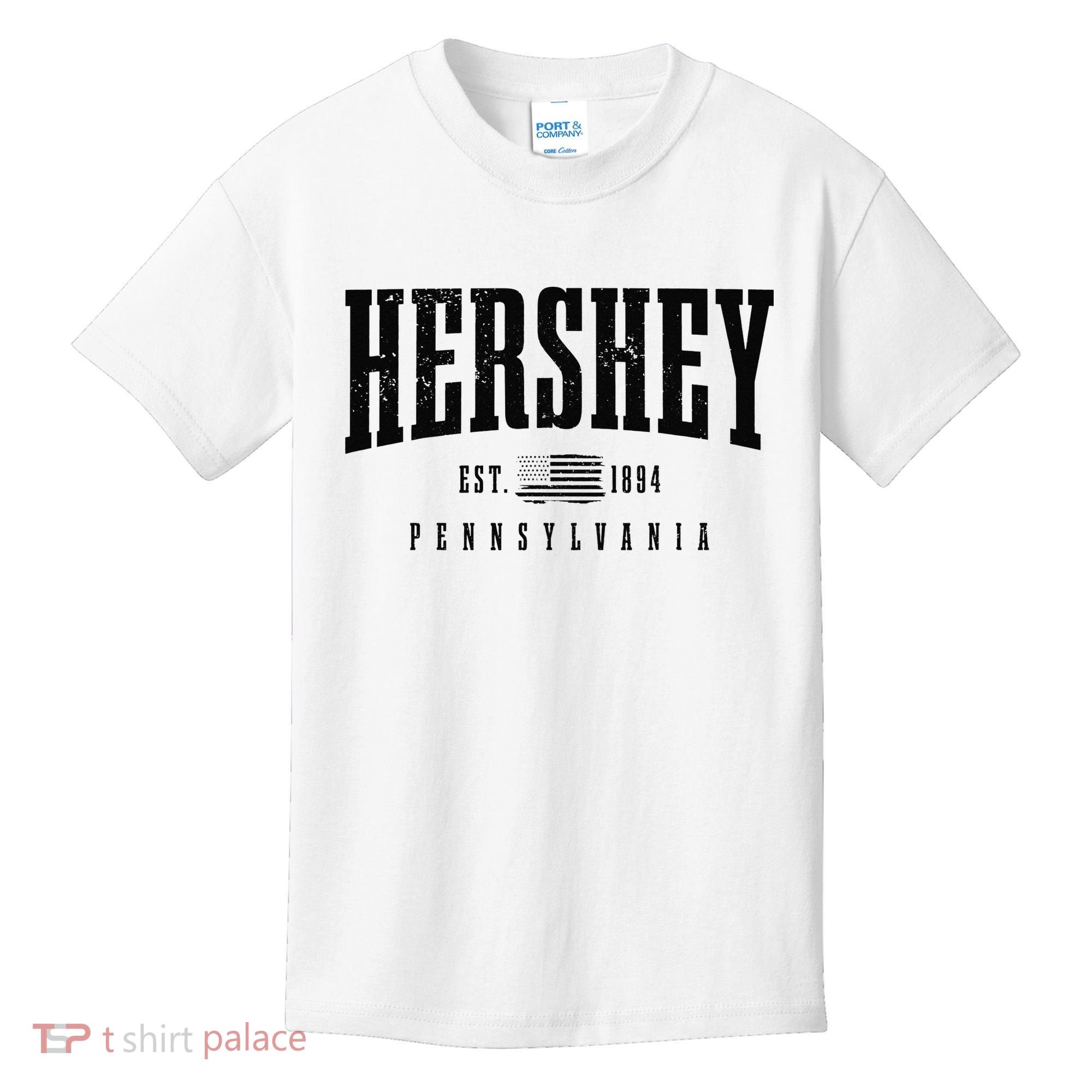 Hershey Pennsylvania Est. 1894 American Flag Patriotic Kids T-Shirt