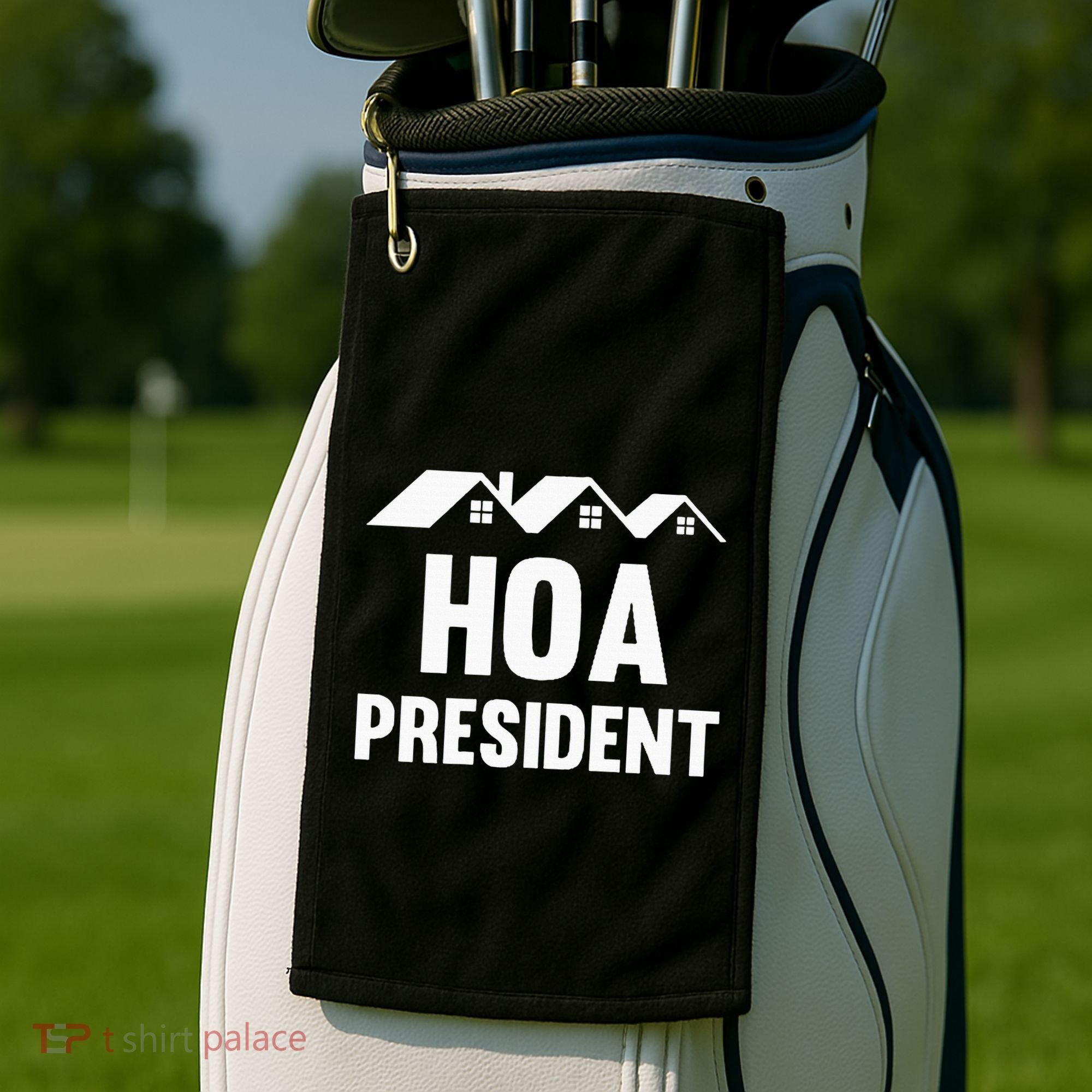 Hoa President Funny Homeowners Association Golf Towel
