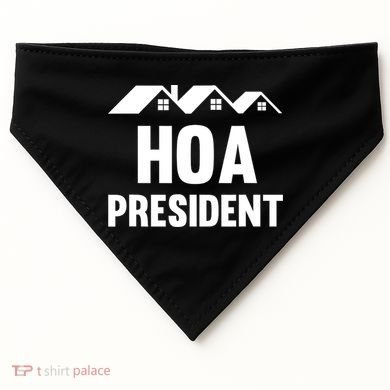 HOA President Funny Homeowners Association USA-Made Doggie Bandana
