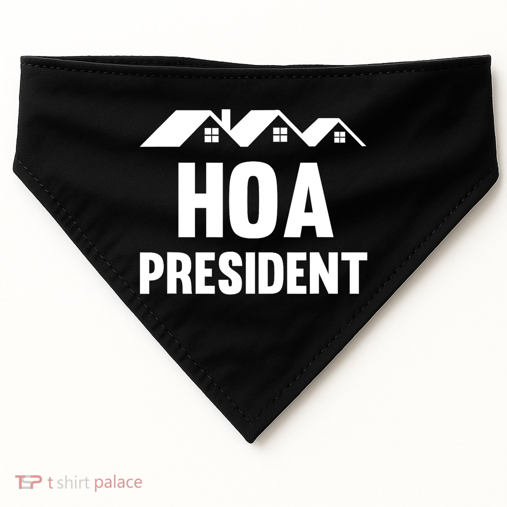 HOA President Funny Homeowners Association USA-Made Doggie Bandana