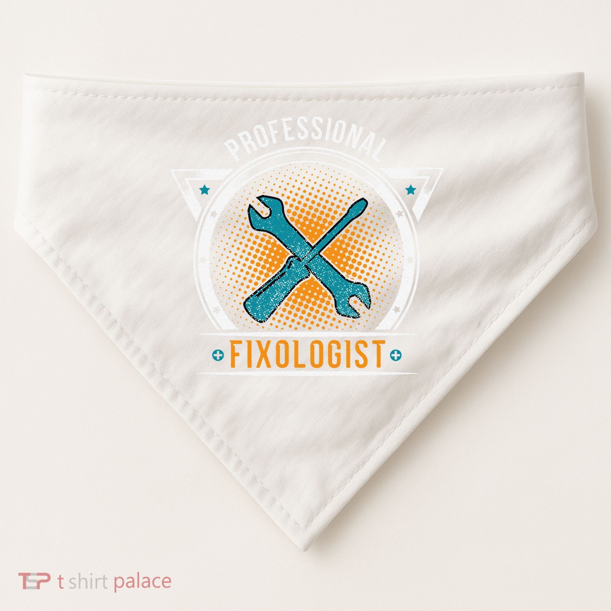 Handyman Professional Fixologist for Funny Repairman Team  USA-Made Doggie Bandana