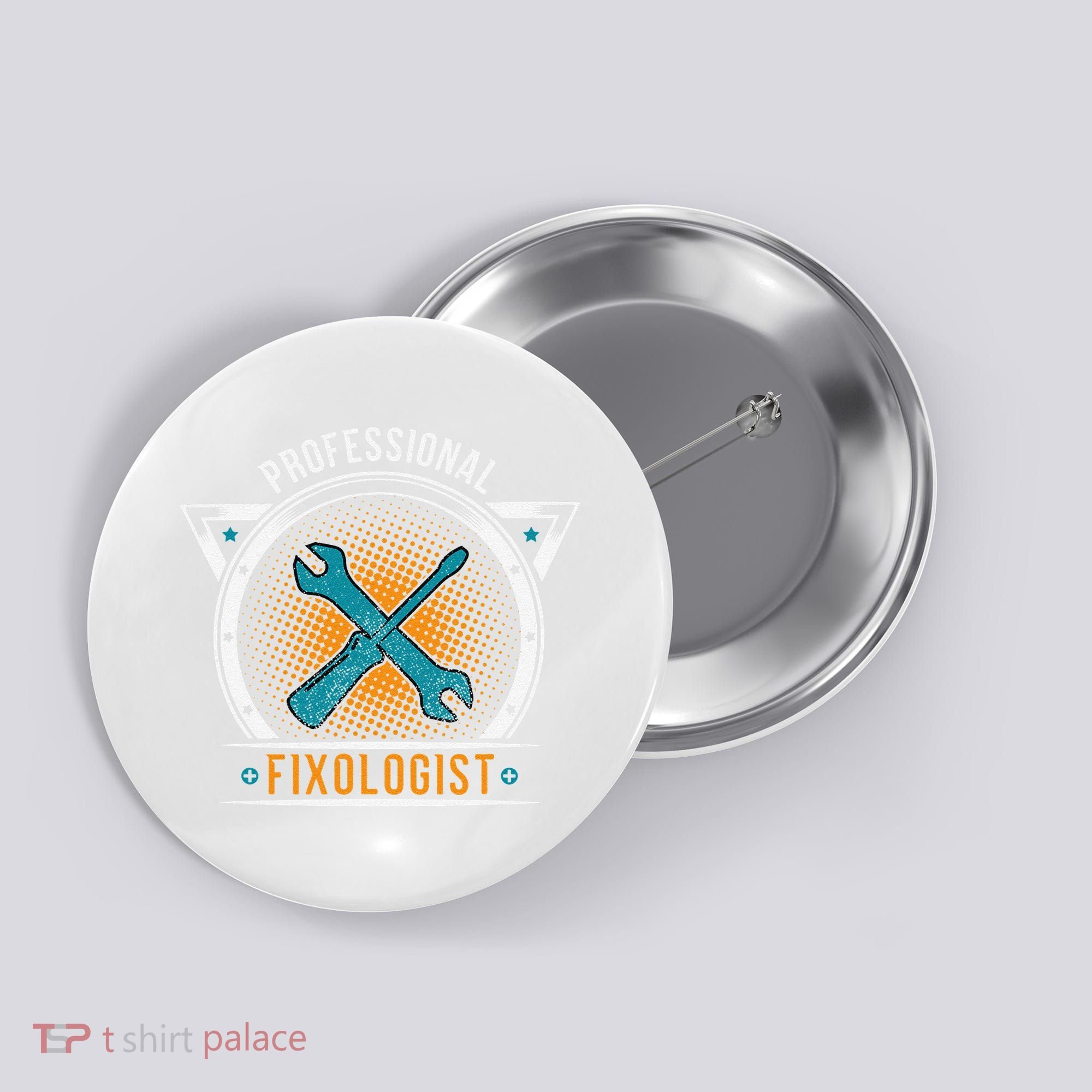 Handyman Professional Fixologist for Funny Repairman Team  Button