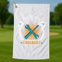 Handyman Professional Fixologist for Funny Repairman Team  Golf Towel thumb 1