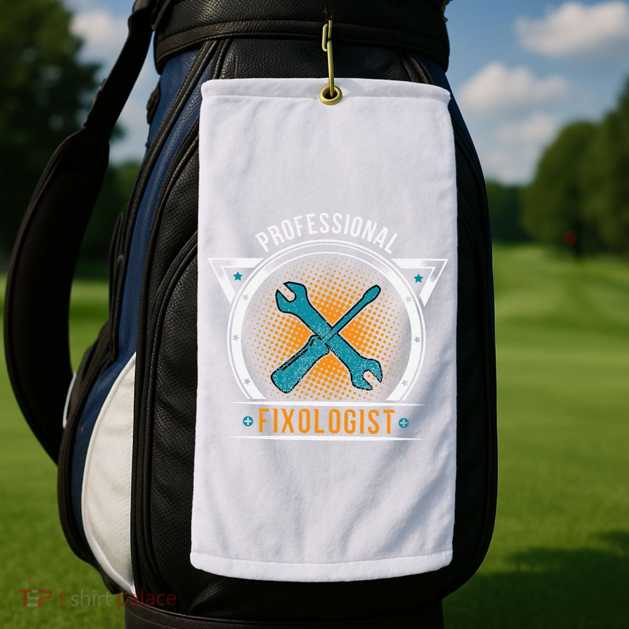 Handyman Professional Fixologist for Funny Repairman Team  Golf Towel