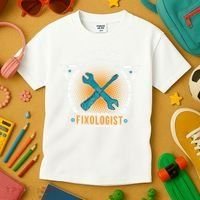 Handyman Professional Fixologist for Funny Repairman Team  Kids T-Shirt thumb 3