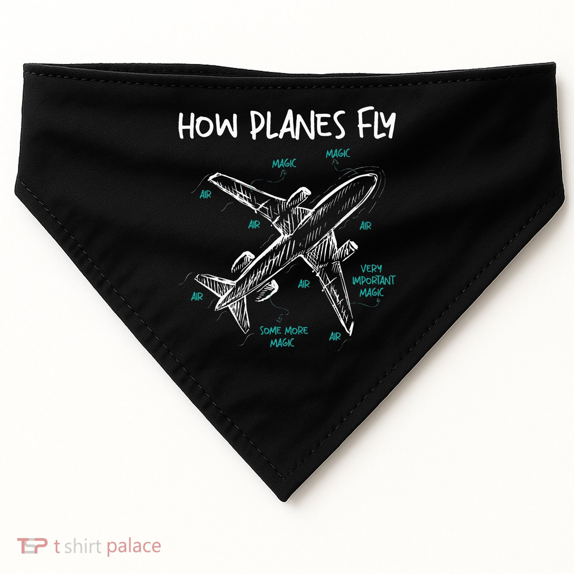 How Planes Fly Aerospace Engineer Aeronautical Engineering USA-Made Doggie Bandana