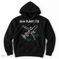 How Planes Fly Aerospace Engineer Aeronautical Engineering Hoodie thumb 0