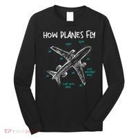 How Planes Fly Aerospace Engineer Aeronautical Engineering Long Sleeve Shirt thumb 0
