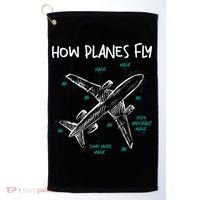 How Planes Fly Aerospace Engineer Aeronautical Engineering Golf Towel thumb 0