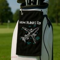 How Planes Fly Aerospace Engineer Aeronautical Engineering Golf Towel thumb 2