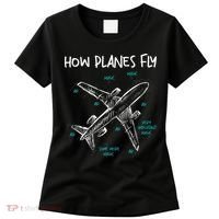 How Planes Fly Aerospace Engineer Aeronautical Engineering Women's T-Shirt thumb 0