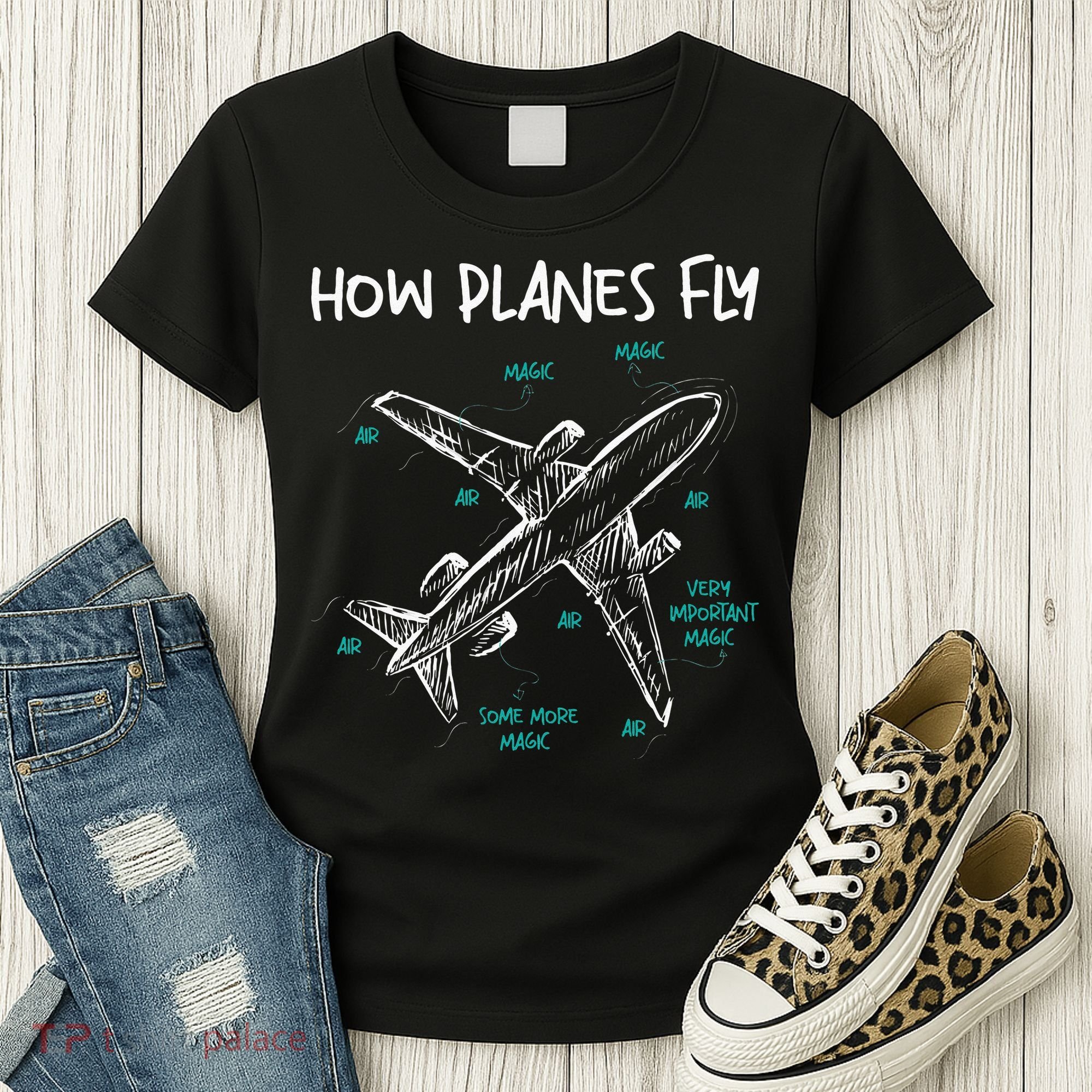 How Planes Fly Aerospace Engineer Aeronautical Engineering Women's T-Shirt
