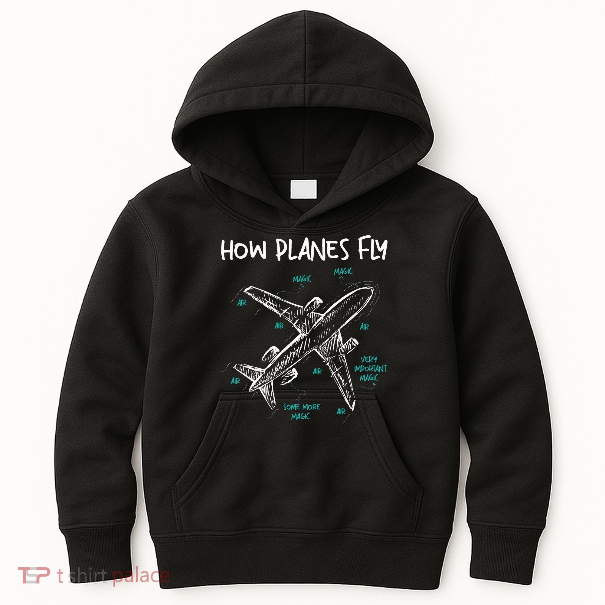 How Planes Fly Aerospace Engineer Aeronautical Engineering Kids Hoodie