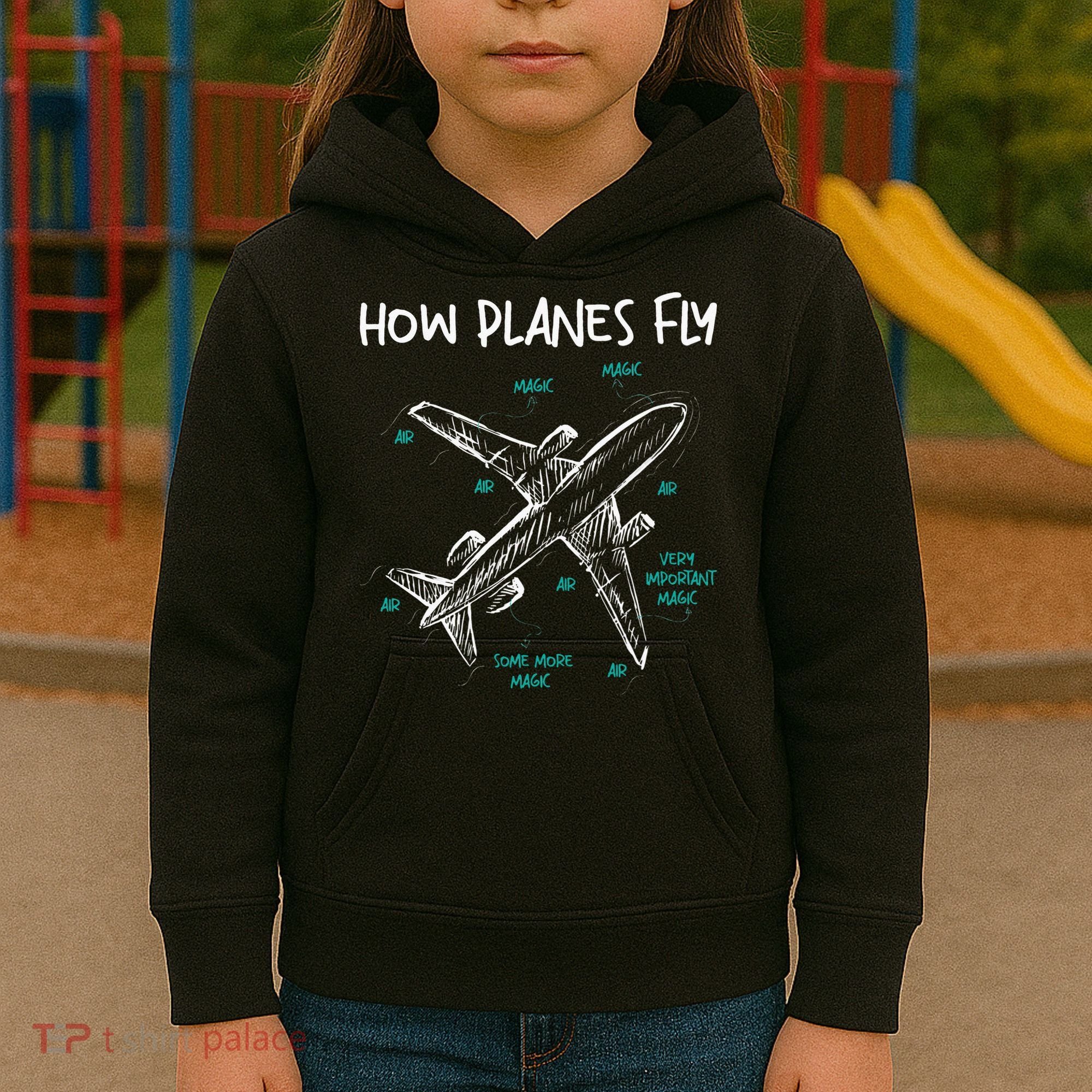 How Planes Fly Aerospace Engineer Aeronautical Engineering Kids Hoodie