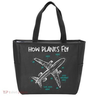 How Planes Fly Aerospace Engineer Aeronautical Engineering Tote Bag