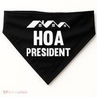 Hoa President Funny Homeowners Association Funny Hoa USA-Made Doggie Bandana thumb 0