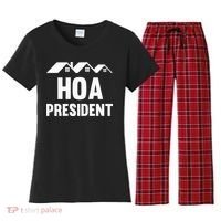 Hoa President Funny Homeowners Association Funny Hoa Women's Flannel Pajama Set thumb 0
