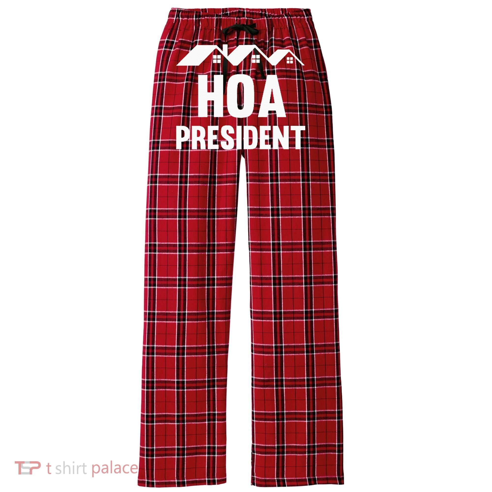Hoa President Funny Homeowners Association Funny Hoa Women's Flannel Plaid Pajama Pants