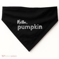 Hello Pumpkin Fall Inspired Autumn Gift USA-Made Doggie Bandana thumb 0