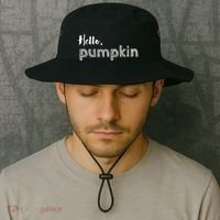 Hello Pumpkin Fall Inspired Autumn Gift Bucket Hat thumb 2