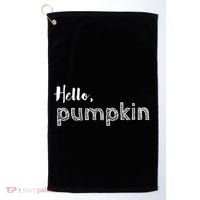 Hello Pumpkin Fall Inspired Autumn Gift Golf Towel thumb 0