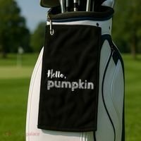 Hello Pumpkin Fall Inspired Autumn Gift Golf Towel thumb 2