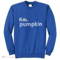 Hello Pumpkin Fall Inspired Autumn Gift Sweatshirt thumb 0