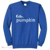 Hello Pumpkin Fall Inspired Autumn Gift Sweatshirt thumb 0
